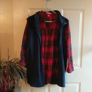 Plaid flannel top